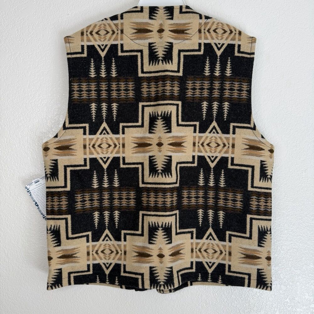 Pendleton Harding Aztec Wool Vest Sz LARGE High Grade Western Wear Made USA NWT - Picture 3 of 13